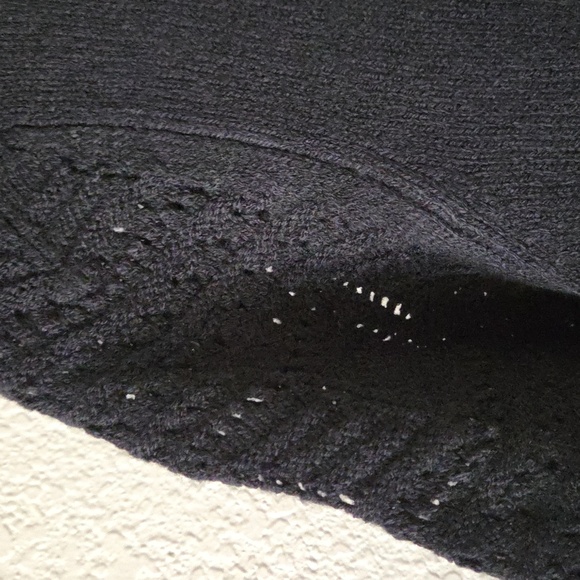 Christian Siriano Midnight XS Lightweight Pointelle Sweater - Picture 3 of 4